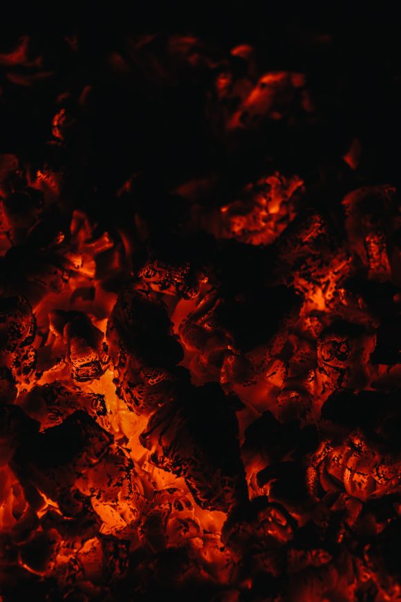 red fire in close up photography