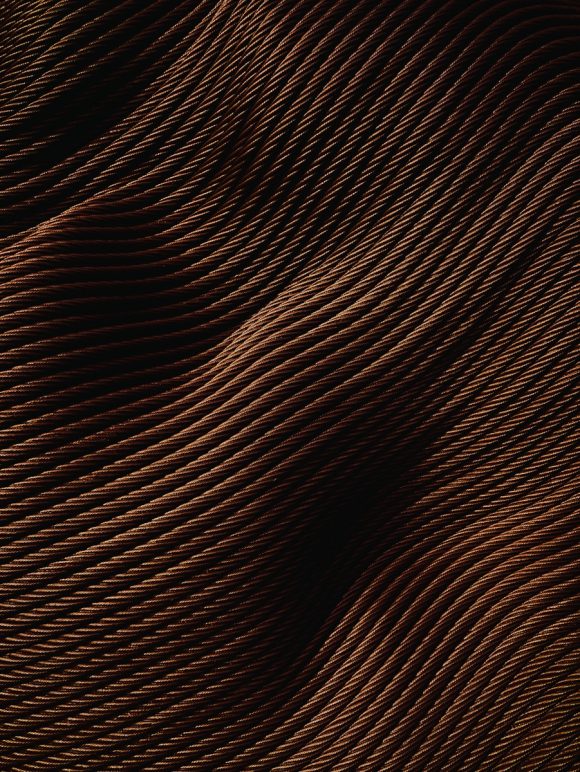 Brown wavy lines create a textured, rhythmic pattern.